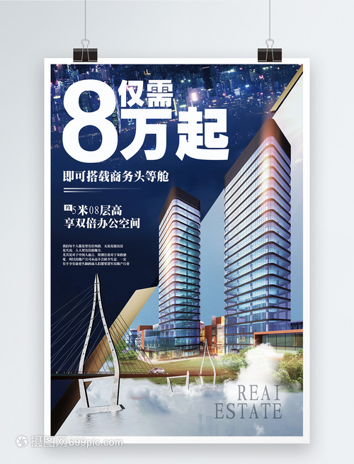 商业高端房地产海报